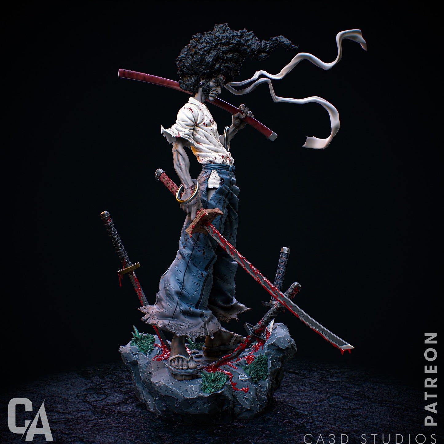 Afro Samurai Figurine 15-25cm tall (1/12 scale)