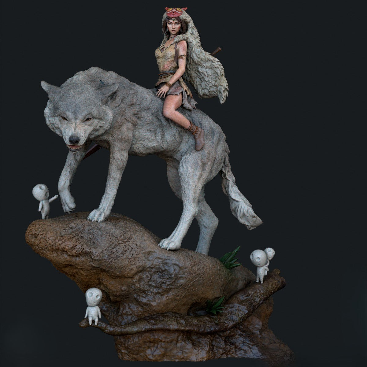 Princess Mononoke 1/12 Scale Hand-Painted Figurine (15-25cm)